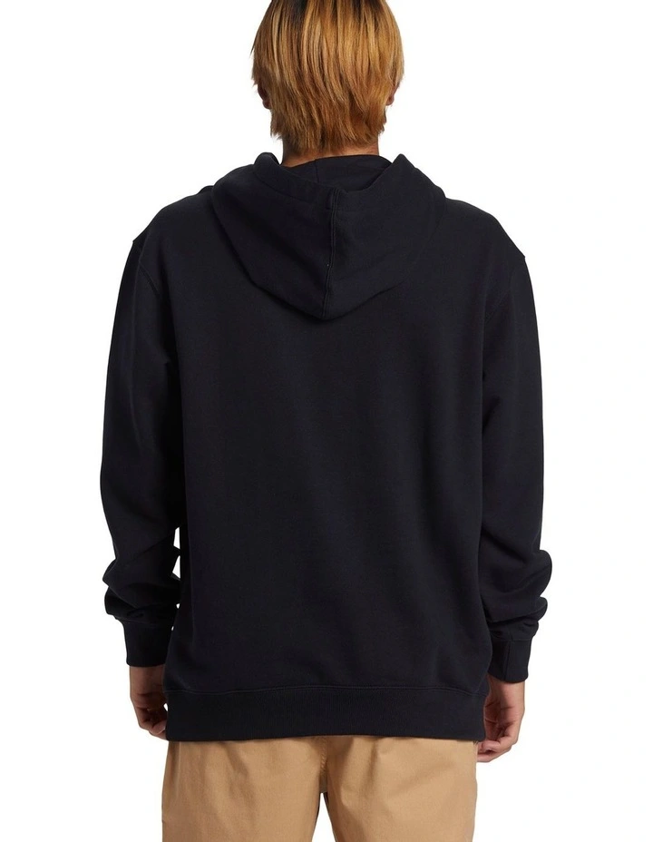 Heavy Weight Pullover Hoodie in Black image 2