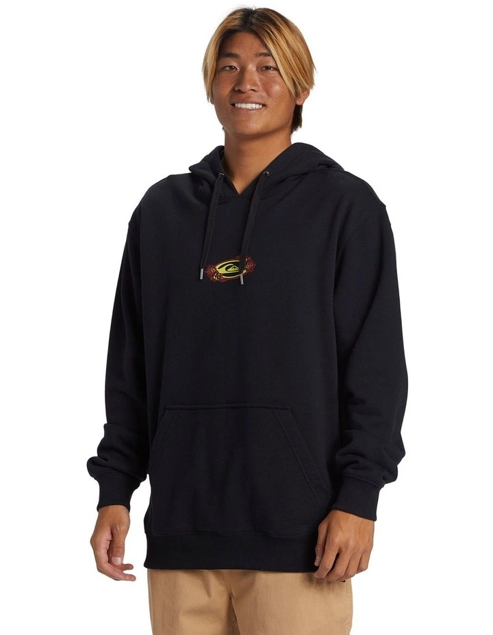 Heavy Weight Pullover Hoodie in Black image 3
