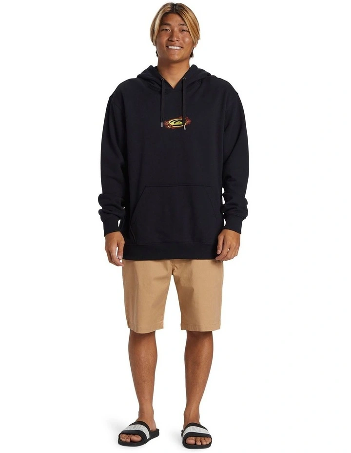 Heavy Weight Pullover Hoodie in Black image 5