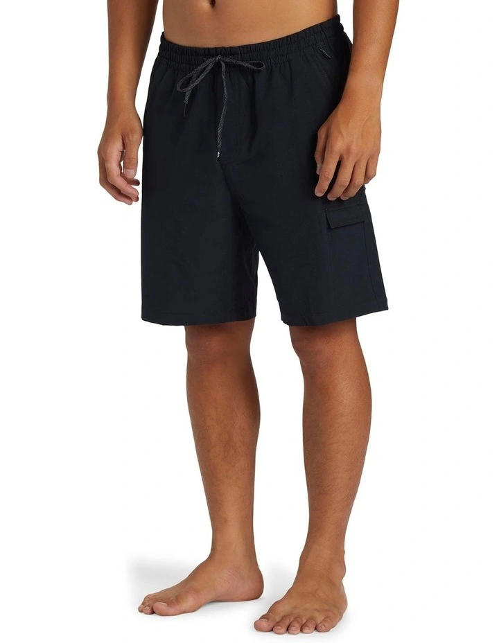 Taxer Cargo 19 Amphibian Boardshorts in Black image 3