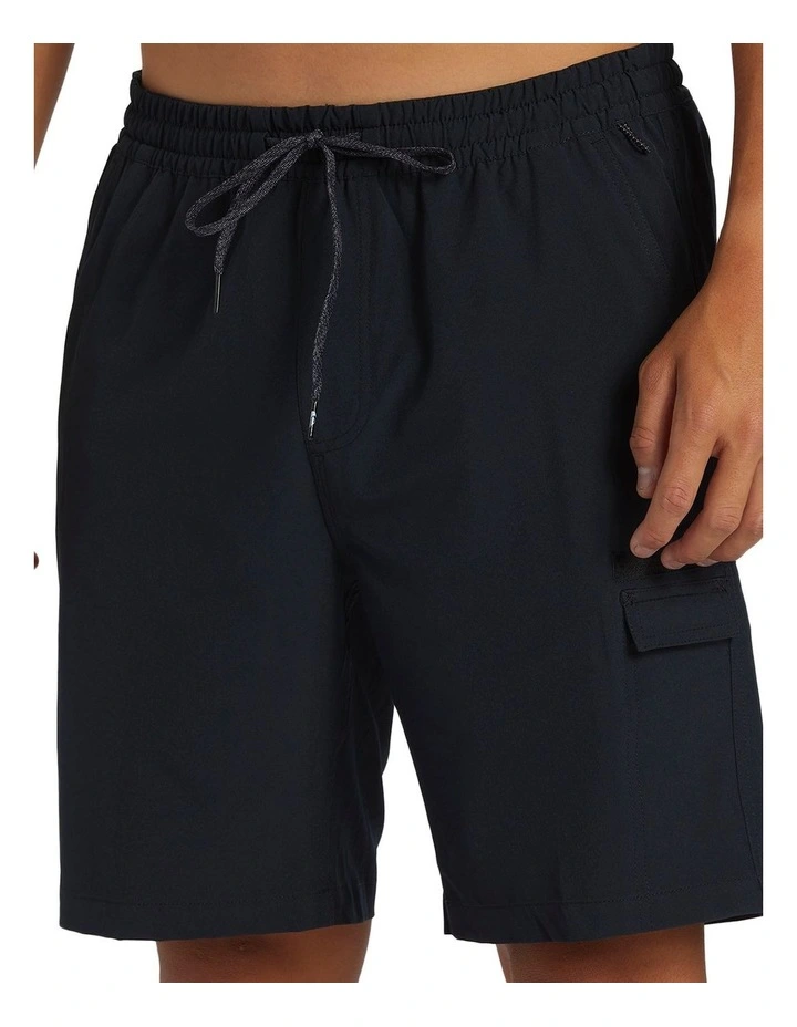 Taxer Cargo 19 Amphibian Boardshorts in Black image 4