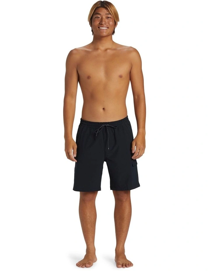 Taxer Cargo 19 Amphibian Boardshorts in Black image 5