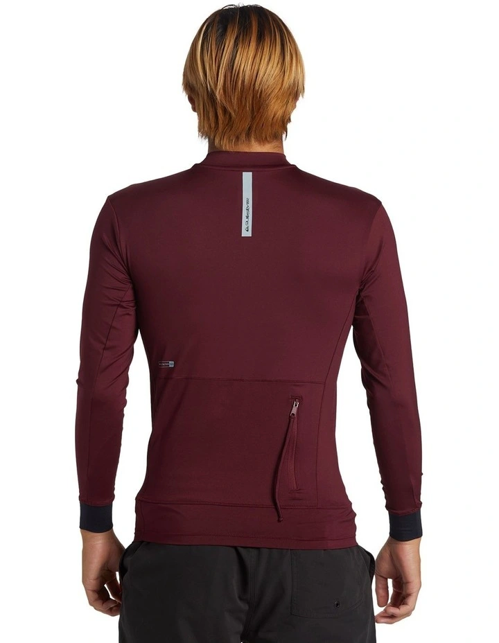 Highline Long Sleeve UPF 50 Surf T-shirt in Wine image 2