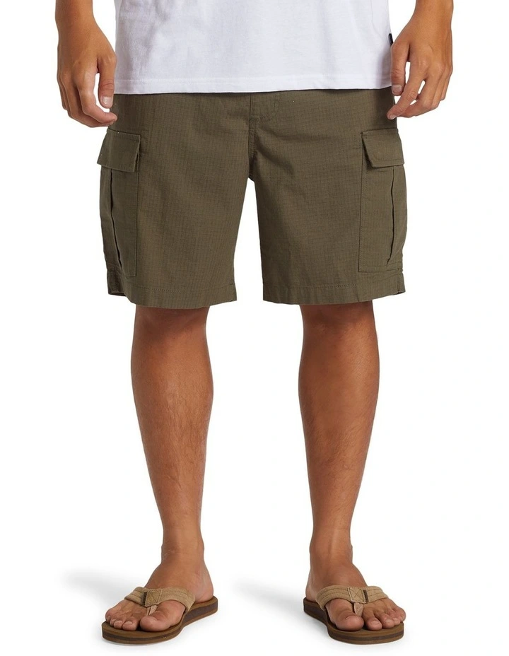 Taxer Cargo Walk Shorts in Grape Leaf image 1