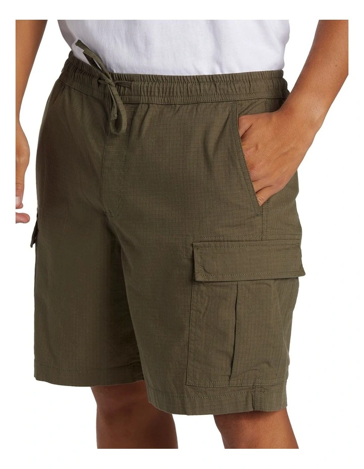 Taxer Cargo Walk Shorts in Grape Leaf image 4