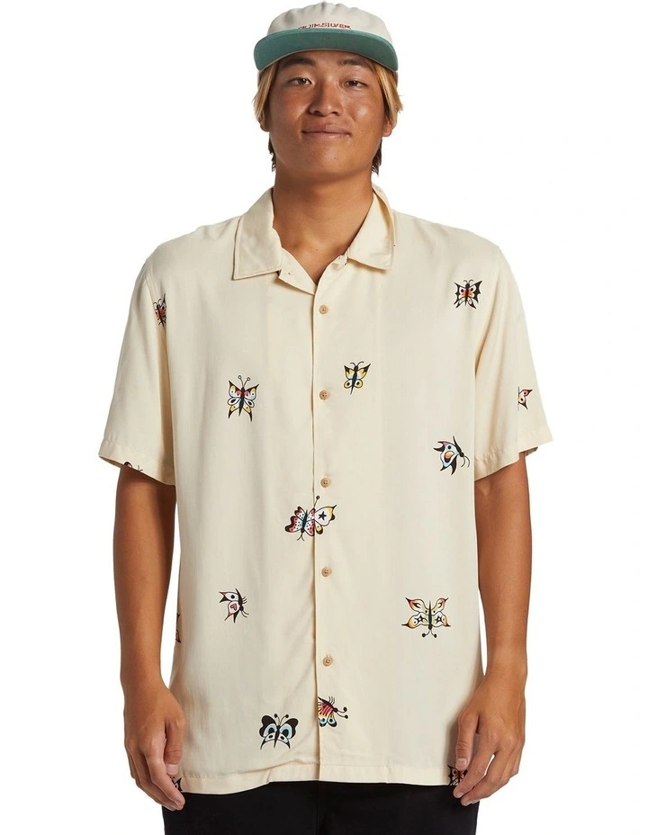 Pool Party Casual Short Sleeve Shirt in Oyster White image 1