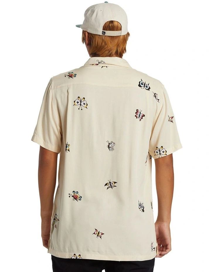 Pool Party Casual Short Sleeve Shirt in Oyster White image 2