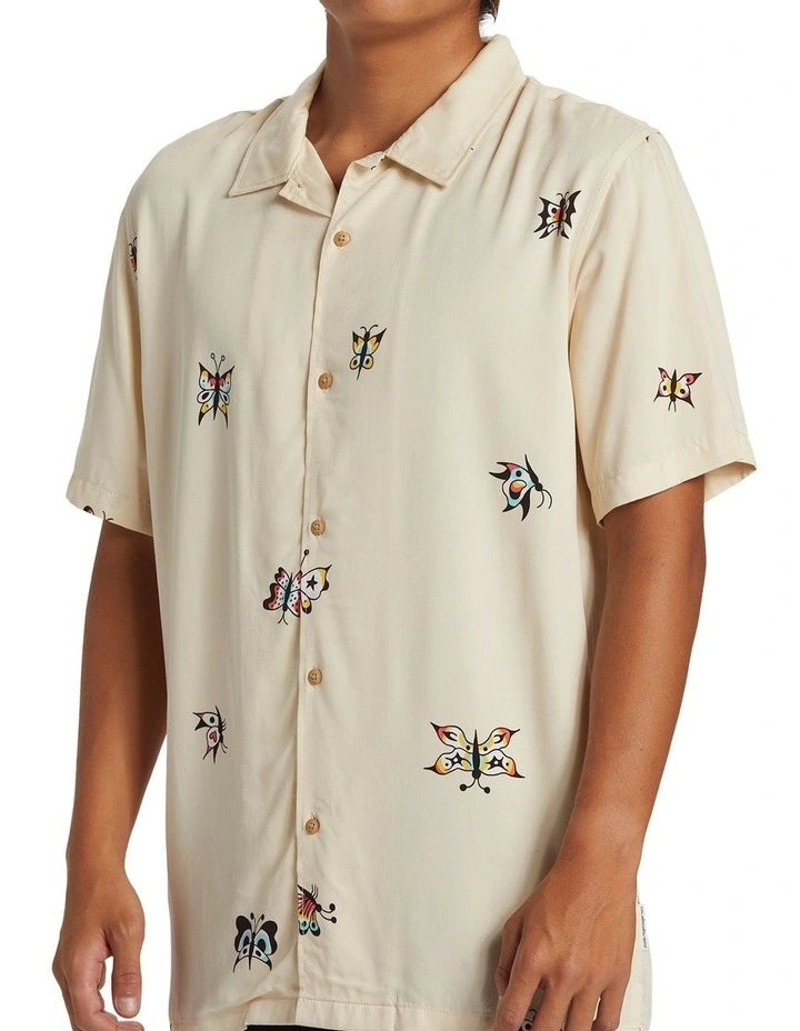 Pool Party Casual Short Sleeve Shirt in Oyster White image 4