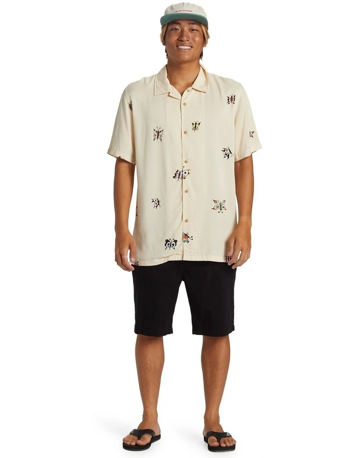 Pool Party Casual Short Sleeve Shirt in Oyster White image 5