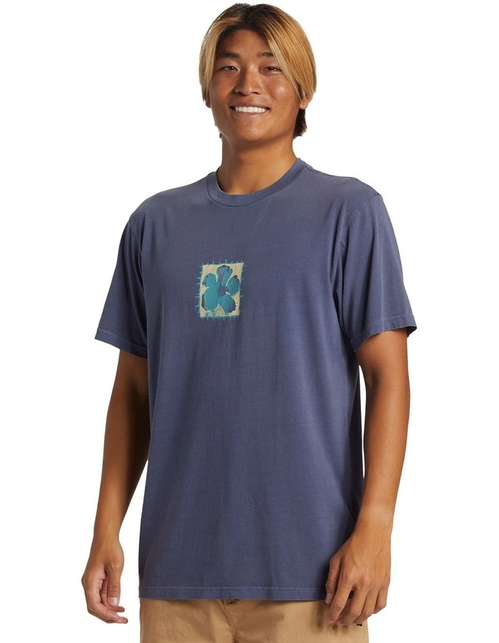 Hibiscus T-shirt in Crown Blue image 3