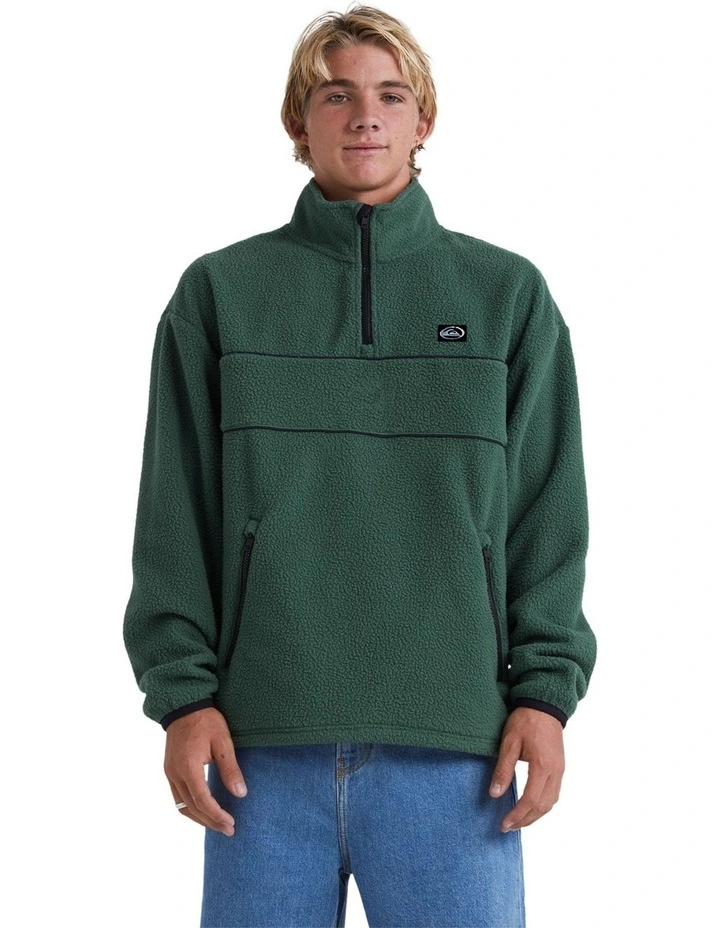 Saturn Half-Zip Sweatshirt in Forest image 1
