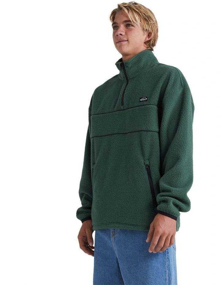 Saturn Half-Zip Sweatshirt in Forest image 3