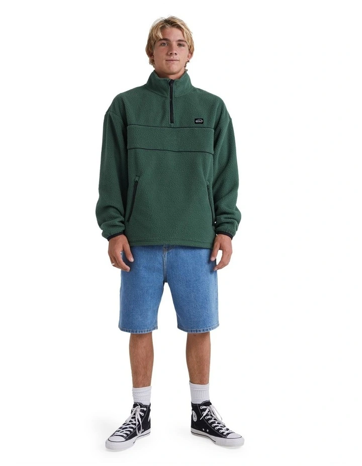 Saturn Half-Zip Sweatshirt in Forest image 5