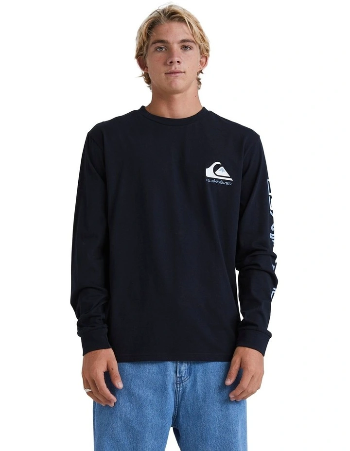 Omni Logo Long Sleeve T-shirt in Black image 1
