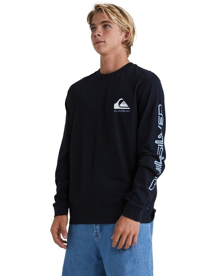 Omni Logo Long Sleeve T-shirt in Black image 3