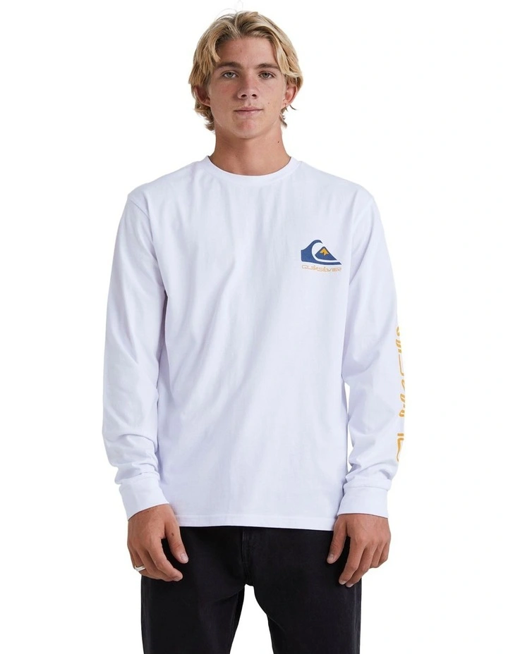 Omni Logo Long Sleeve T-shirt in White image 1
