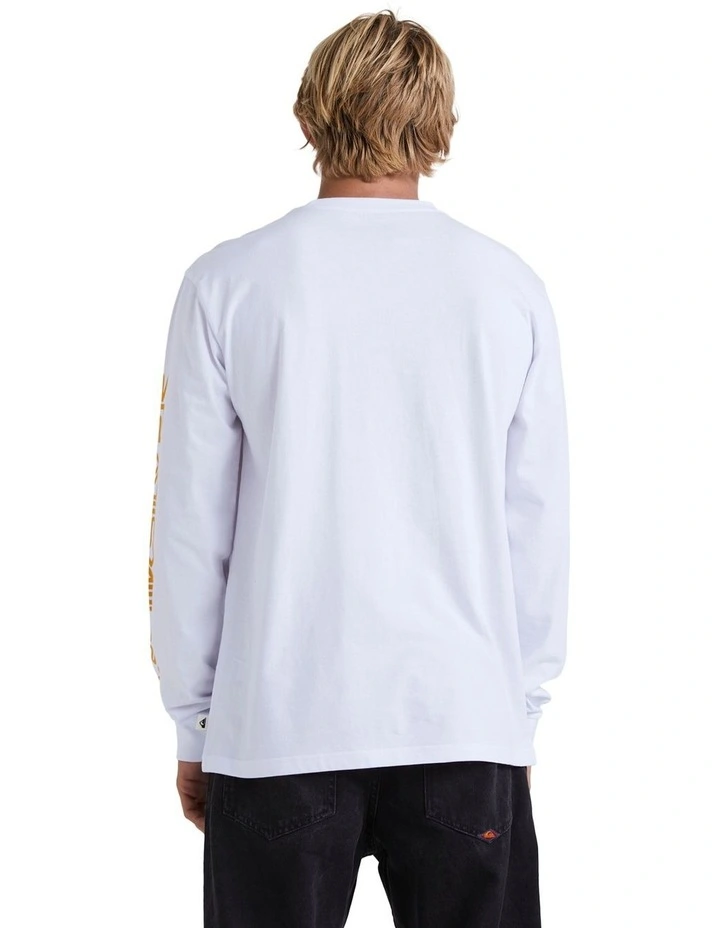 Omni Logo Long Sleeve T-shirt in White image 2