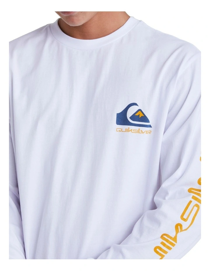 Omni Logo Long Sleeve T-shirt in White image 4