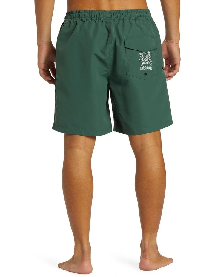 Remade Mix Volley 17 Swim Shorts in Forest image 2