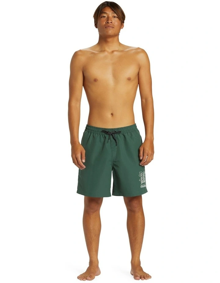 Remade Mix Volley 17 Swim Shorts in Forest image 5
