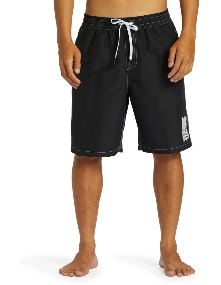 Saturn Volley 20'' Elastic Waist Swim Shorts in Black image 1