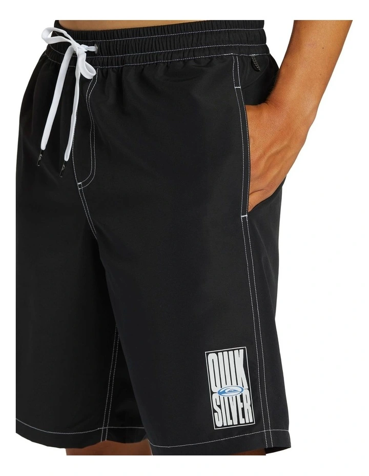 Saturn Volley 20'' Elastic Waist Swim Shorts in Black image 4