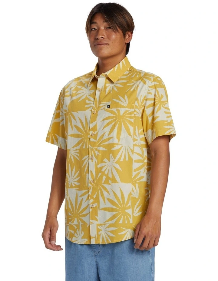 Apero Organic Classic Short Sleeve Pocket Shirt in Ochre image 3