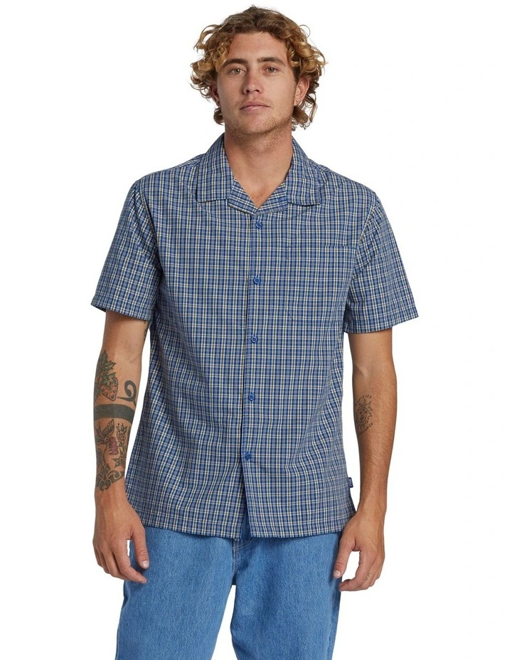 Saturn Casual Short Sleeve Shirt in Monaco Blue image 1