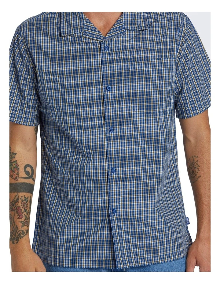 Saturn Casual Short Sleeve Shirt in Monaco Blue image 4
