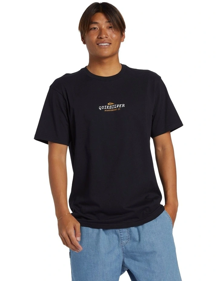 Hibiscus Short Sleeve T-Shirt in Black image 1