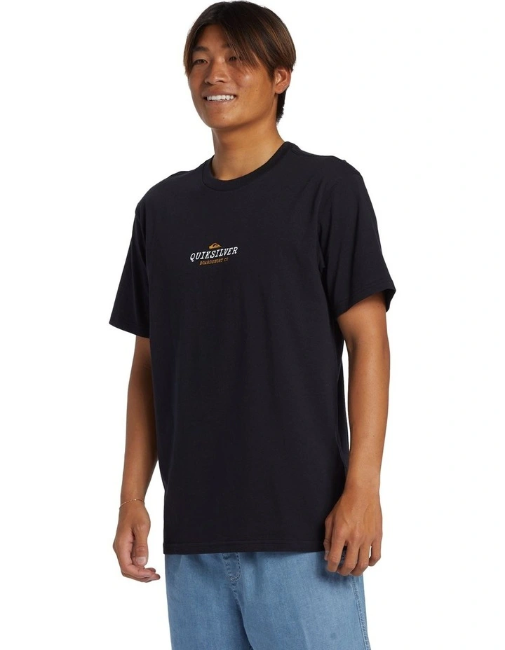 Hibiscus Short Sleeve T-Shirt in Black image 3