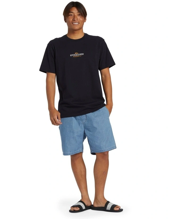 Hibiscus Short Sleeve T-Shirt in Black image 5