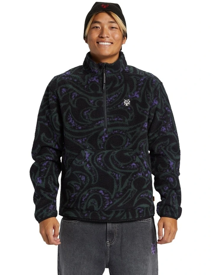 Mercury Half-Zip Sweatshirt in Black image 1