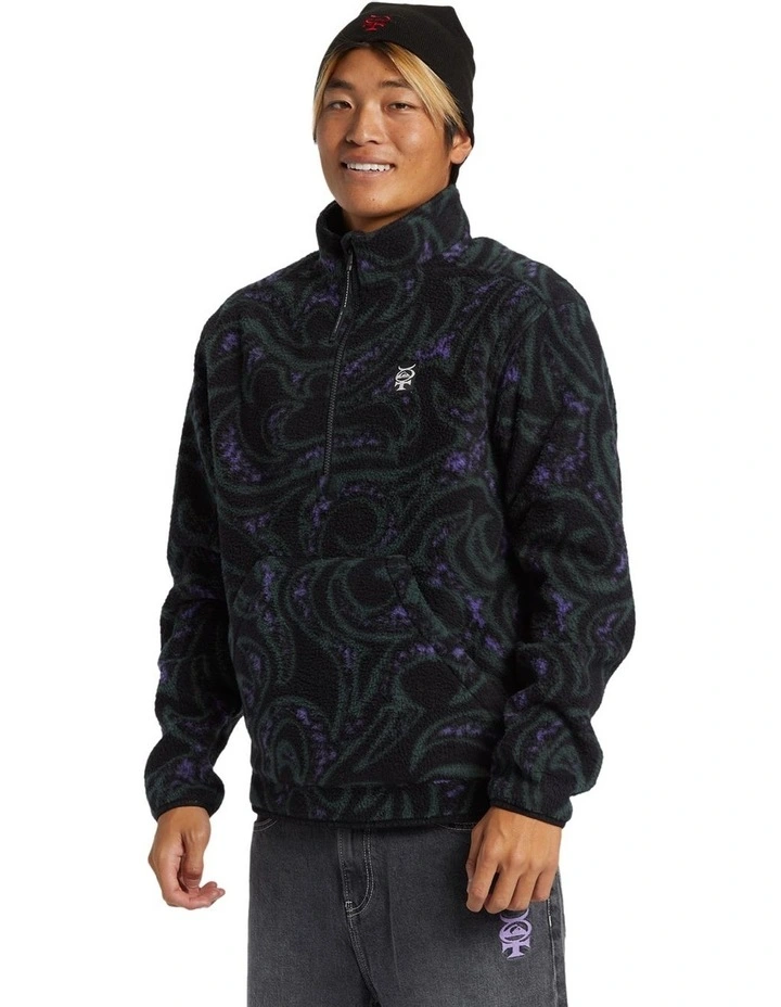 Mercury Half-Zip Sweatshirt in Black image 3