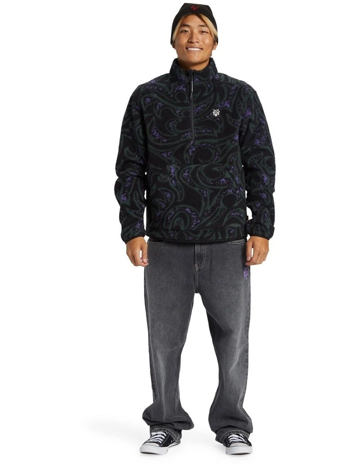 Mercury Half-Zip Sweatshirt in Black image 5