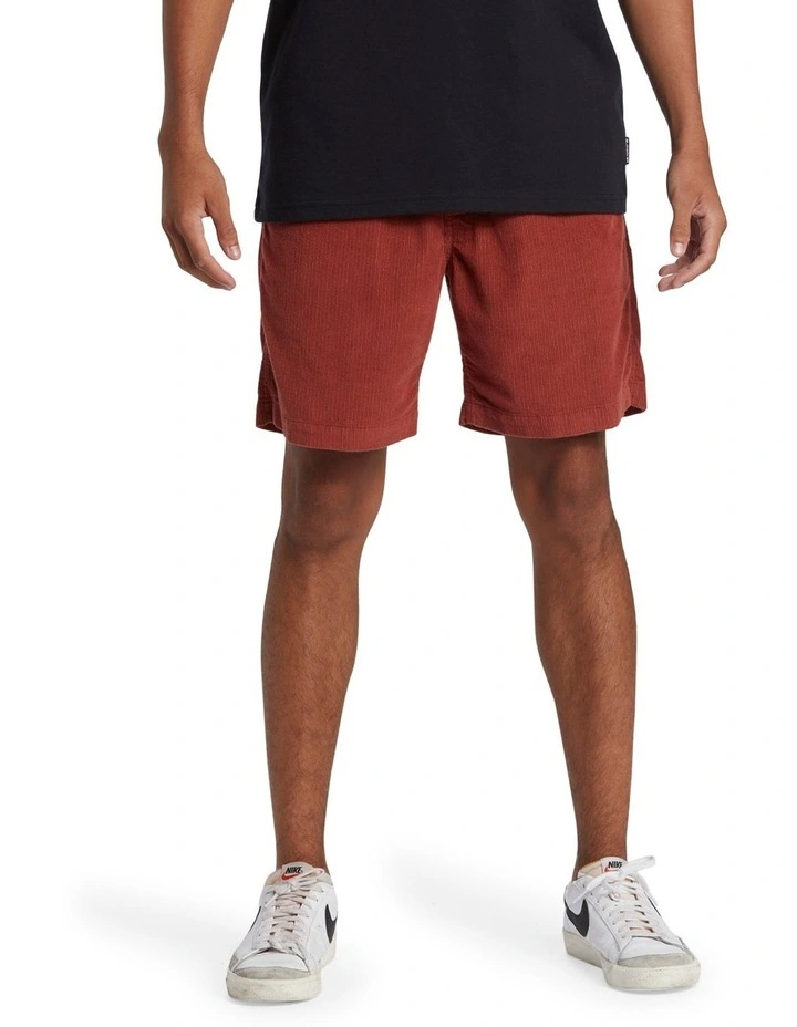 Taxer Cord Corduroy Walk Shorts in Henna image 1