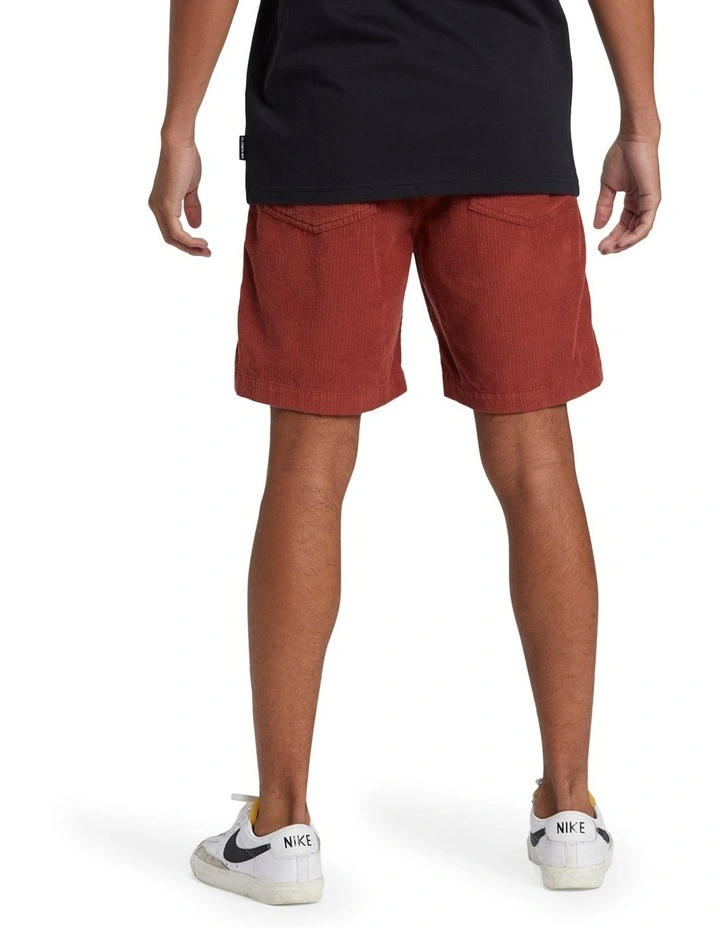 Taxer Cord Corduroy Walk Shorts in Henna image 2