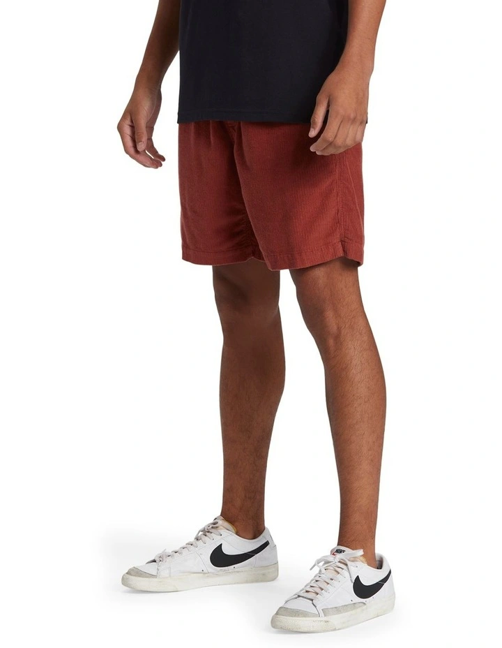 Taxer Cord Corduroy Walk Shorts in Henna image 3