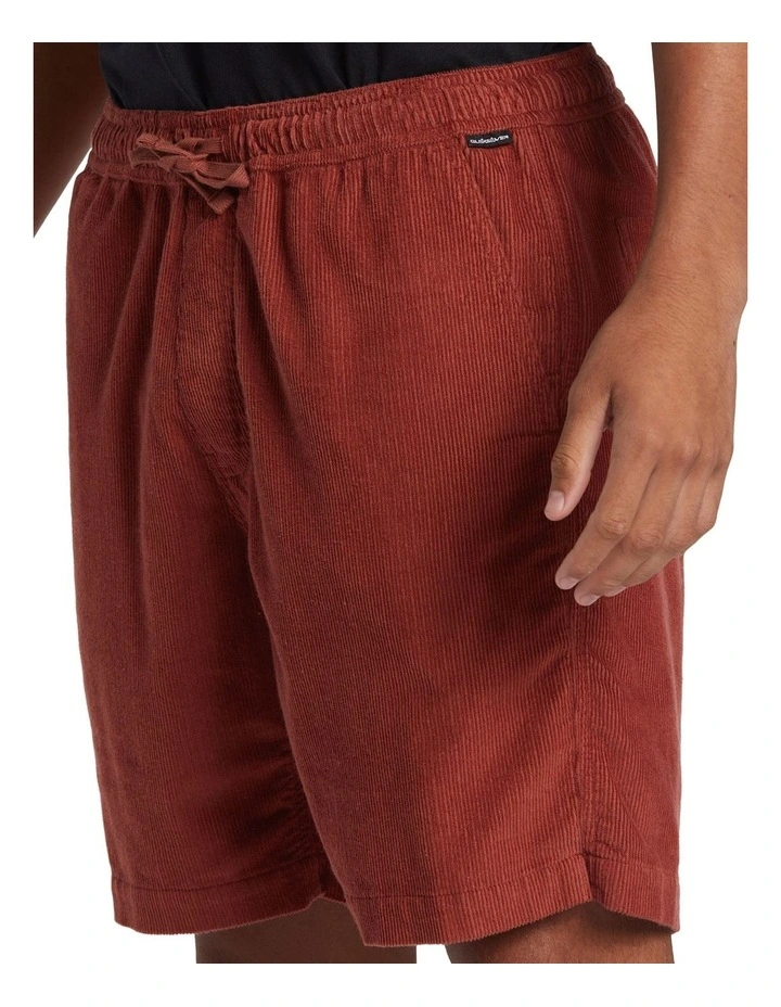 Taxer Cord Corduroy Walk Shorts in Henna image 4