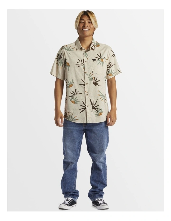 Apero Classic Short Sleeves Shirt in Beige image 5