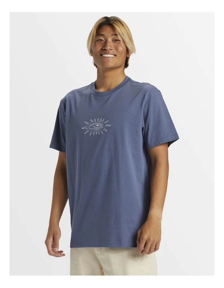 Sun Flare Short Sleeves T-shirt in Indigo image 3