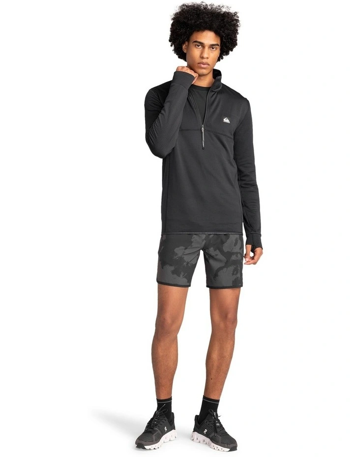 Steep Point Half Zip Base Layer Top in True Black image 5