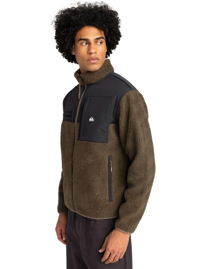 Shallow Water Zip-Up Sweatshirt in Canteen image 3