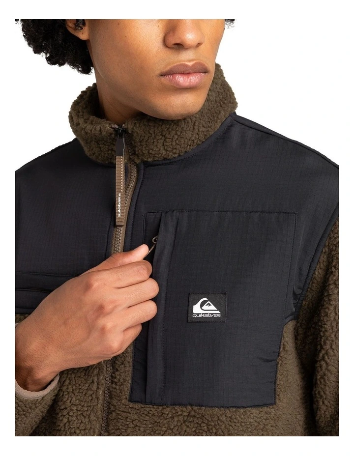 Shallow Water Zip-Up Sweatshirt in Canteen image 4