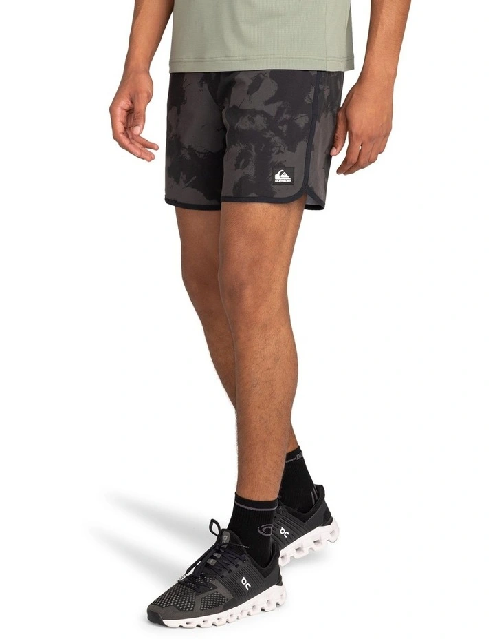 Quiksilver Omni Scallop 17 Amphibian Board Shorts in Black MYER