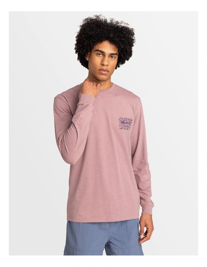 Checker Mountain Long Sleeves T-shirt in Purple image 1