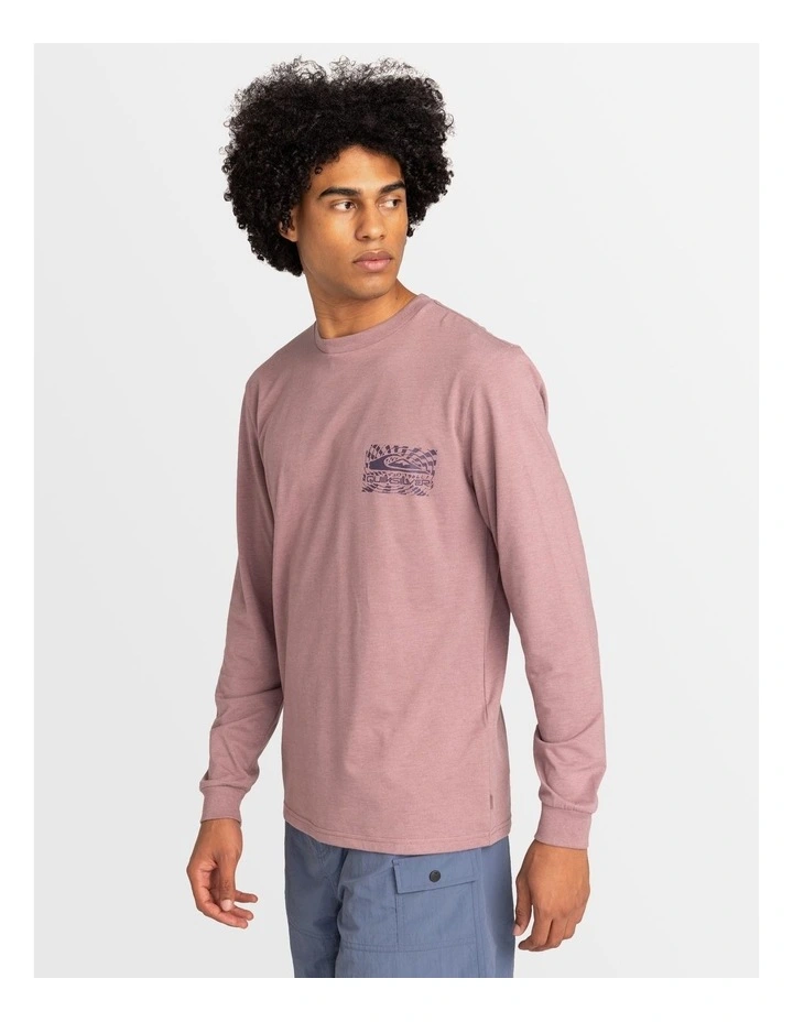 Checker Mountain Long Sleeves T-shirt in Purple image 3