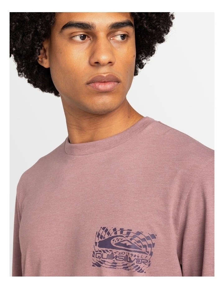 Checker Mountain Long Sleeves T-shirt in Purple image 4