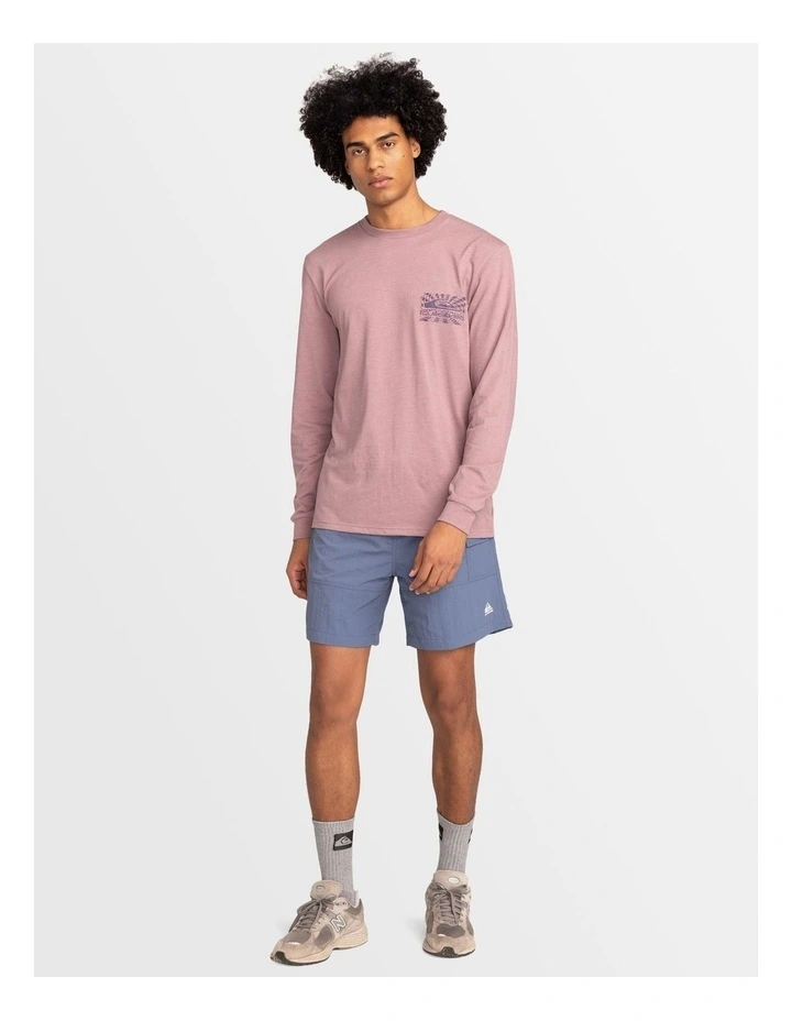 Checker Mountain Long Sleeves T-shirt in Purple image 5