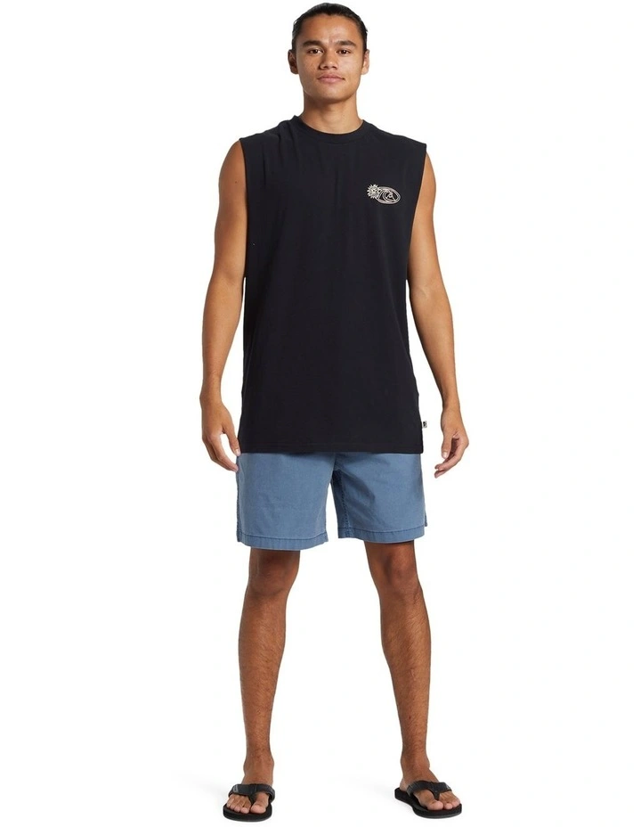 Right Point Muscle Tank in Black image 5